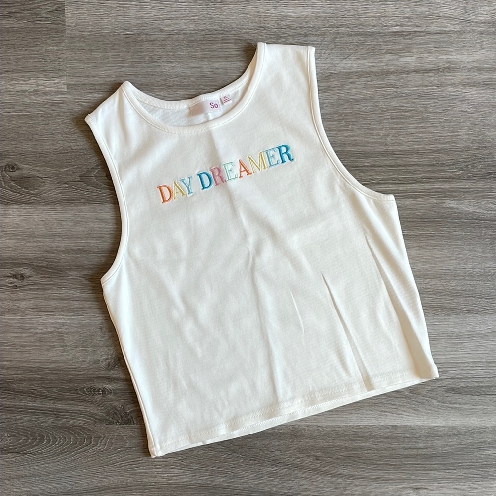 SO Day Dreamer Embroidered Tank Top